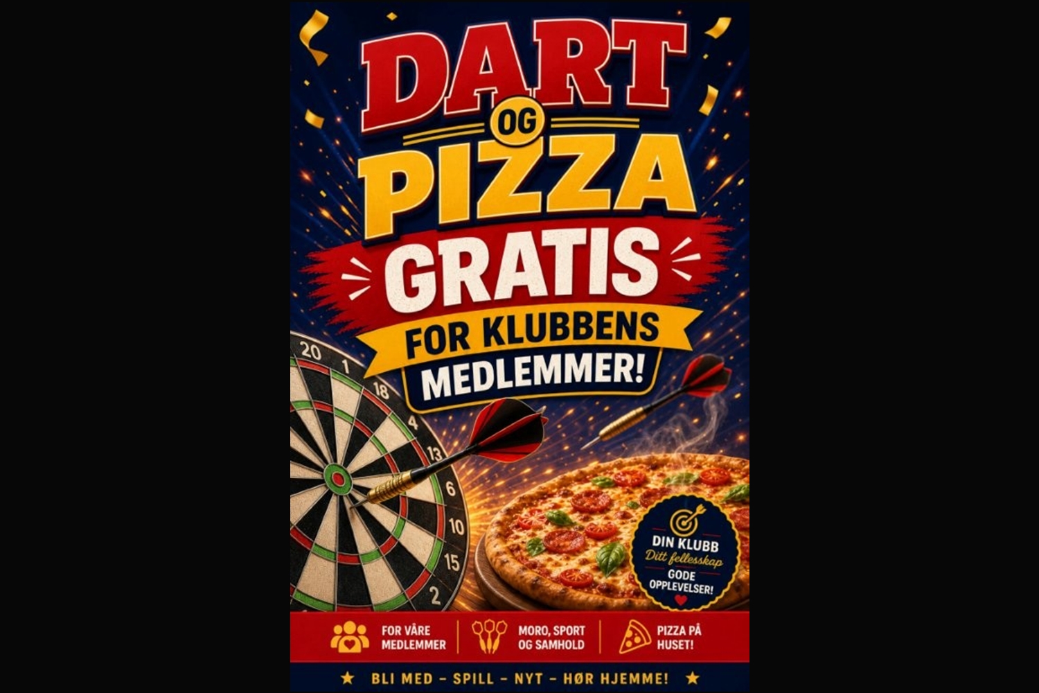 Artikkelbilde til artikkelen Medlemskveld med Dart på Dokka 15 september